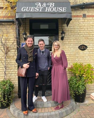 Happy guests at A&B Guesthouse