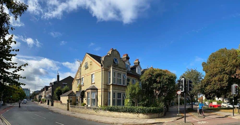 Street view of A&B Guesthouse on Tenison Road, Cambridge
